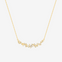 FANCIME “Wisteria Whisper” Flower Bar Sterling Silver Gold Necklace Main