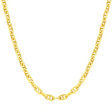 FANCIME "Sunlit Grace" Classic Square Link Sterling Silver Chain Necklace