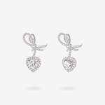 FANCIME "It Is A Crush" Pink Heart Sterling Silver Drop Earrings Main