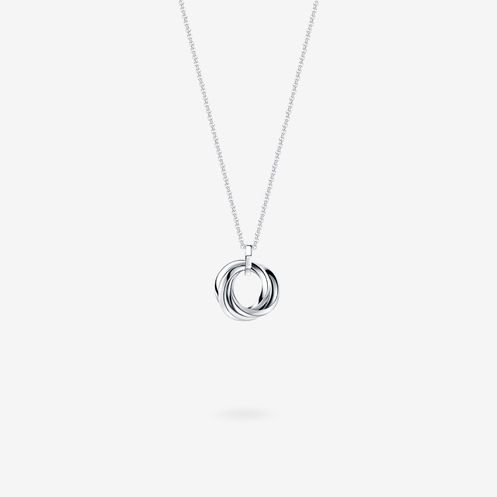 FANCIME "Mobitrinity" Couples Sterling Silver Necklace