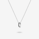 FANCIME "Time Together" Couples Promise Sterling Silver Necklace