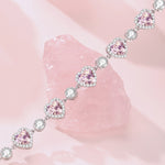 FANCIME "Ms Charming" Halo Heart  Sterling Silver Bracelet Show