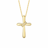 FANCIME Puffy Cross 9kt Yellow Gold Necklace Main