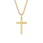 FANCIME Mens Beveled Cross 925 Silver Necklace Main