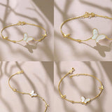 FANCIME "Fairy Pearl" Butterfly 14K Yellow Gold Bracelet Show