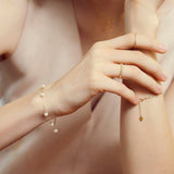FANCIME Akoya Pearl 14K Yellow Gold Bracelet Show