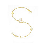 FANCIME "Fairy Pearl" Butterfly 14K Yellow Gold Bracelet Main