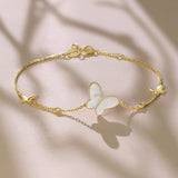 FANCIME "Fairy Pearl" Butterfly 14K Yellow Gold Bracelet Show