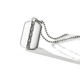 FANCIME "Self-Identity" Mens Dog Tag Sterling Silver Necklace Show