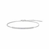 FANCIME "High Bar" Diamond Dainty Bar 14k Solid White Gold Bracelet Main
