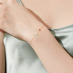FANCIME "Be Bright" Dainty Bee 14K Yellow Gold Bracelet Model