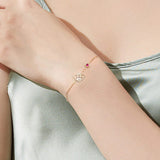 FANCIME "Be Bright" Dainty Bee 14K Yellow Gold Bracelet Model