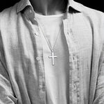 FANCIME Cross Sterling Silver Necklace Show