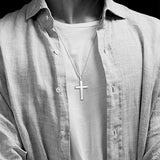 FANCIME Cross Sterling Silver Necklace Show