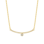 Fanci "Diamond Under Silver Lining" 14K Solid Yellow Gold Necklace  Main