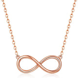 FANCIME "Ever Eternal" Shiny Infinity Symbol 14K Solid Gold Necklace Rose Gold Main