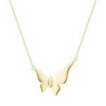 Fanci "Bright Tango" Butterfly 14K Yellow Gold Necklace Main