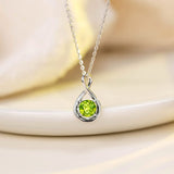 FANCIME "Birthstone" August Gemstone Sterling Silver Necklace Detail
