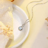FANCIME "Birthstone" Moonstone June Gemstone Sterling Silver Necklace Full