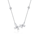 FANCIME "Butterfly Love" Sterling Silver Cut CZ Stones Butterfly Necklace White Main