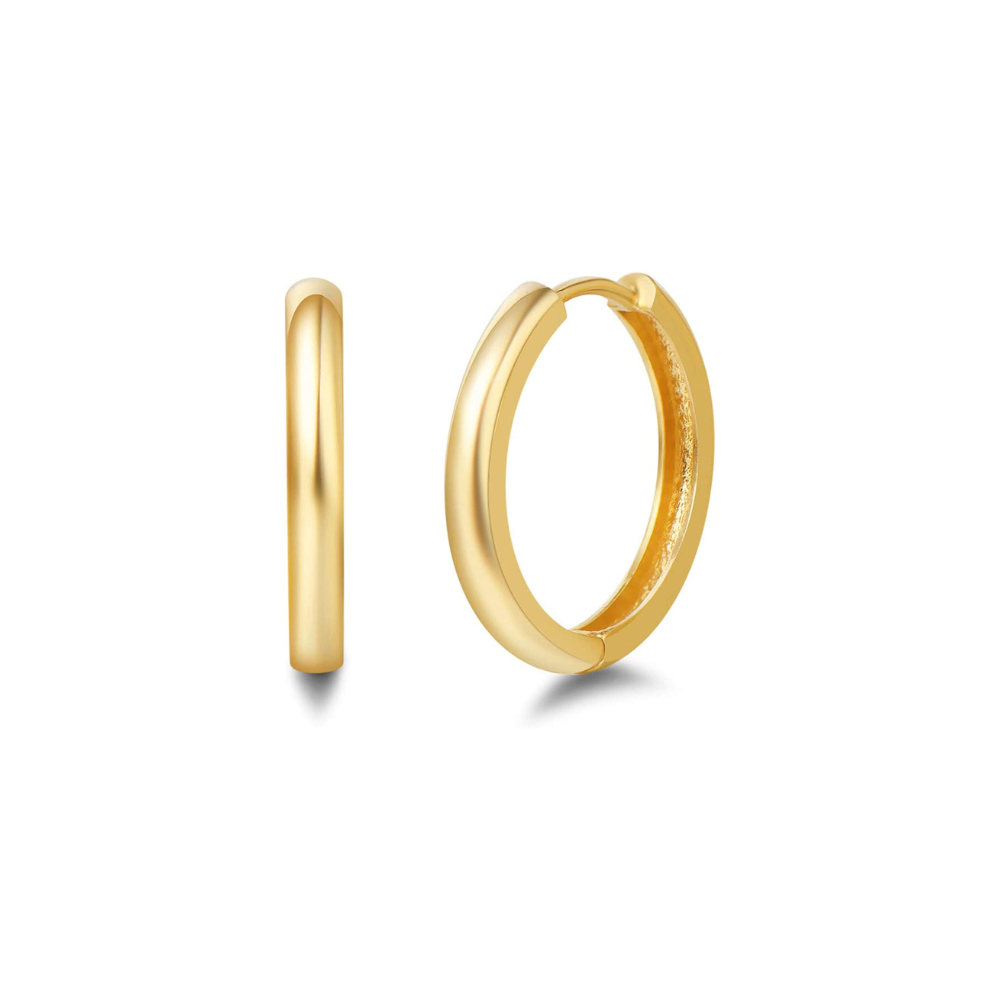 FANCIME Classic Endless 14K Yellow Gold Hoop Earrings Main