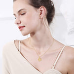 FANCIME Tree of Life 14K Solid Yellow Gold Necklace Show