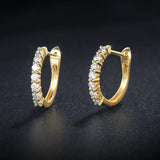 FANCIME Small Huggie 14K Yellow Gold Hoop Earrings Show
