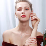 FANCIME "Birthstone" Aquamarine March Gemstone Sterling Silver Necklace Show2