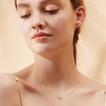 Open diamond heart necklace gold for girlfriend