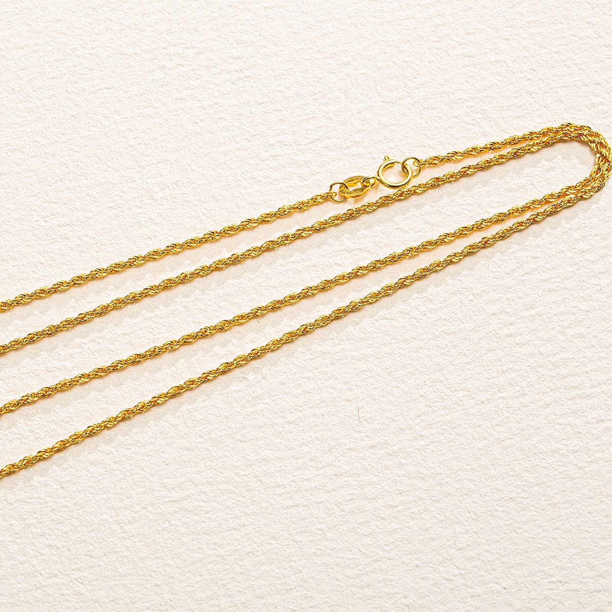 Women's Minimalist Rope Chain in 18k Yellow Gold (1.5mm)
