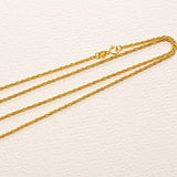 Women's Minimalist Rope Chain in 18k Yellow Gold (1.5mm)