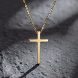 Fanci "Committed Faith" Cross 14K Yellow Gold Necklace Main