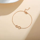 FANCIME "Ever Eternal" 14K Solid Gold Shiny Infinity Bracelet Show