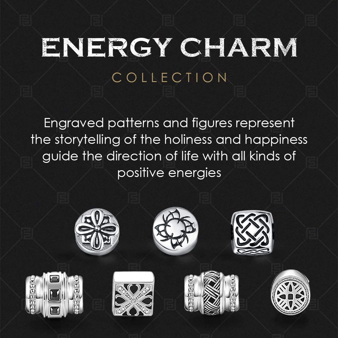 FANCIME Identify Spiritual Beads 925 Sterling Silver Bracelet Poster