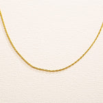Women's Minimalist Rope Chain in 18k Yellow Gold (1.5mm)