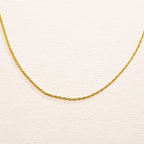 Women's Minimalist Rope Chain in 18k Yellow Gold (1.5mm)