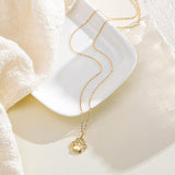 Fanci "Cutie" Cat Paw Dainty 14K Yellow Gold Necklace Full