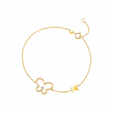 FANCIME "Golden Wings" Diamond Butterfly 14k Yellow Gold Bracelet Main