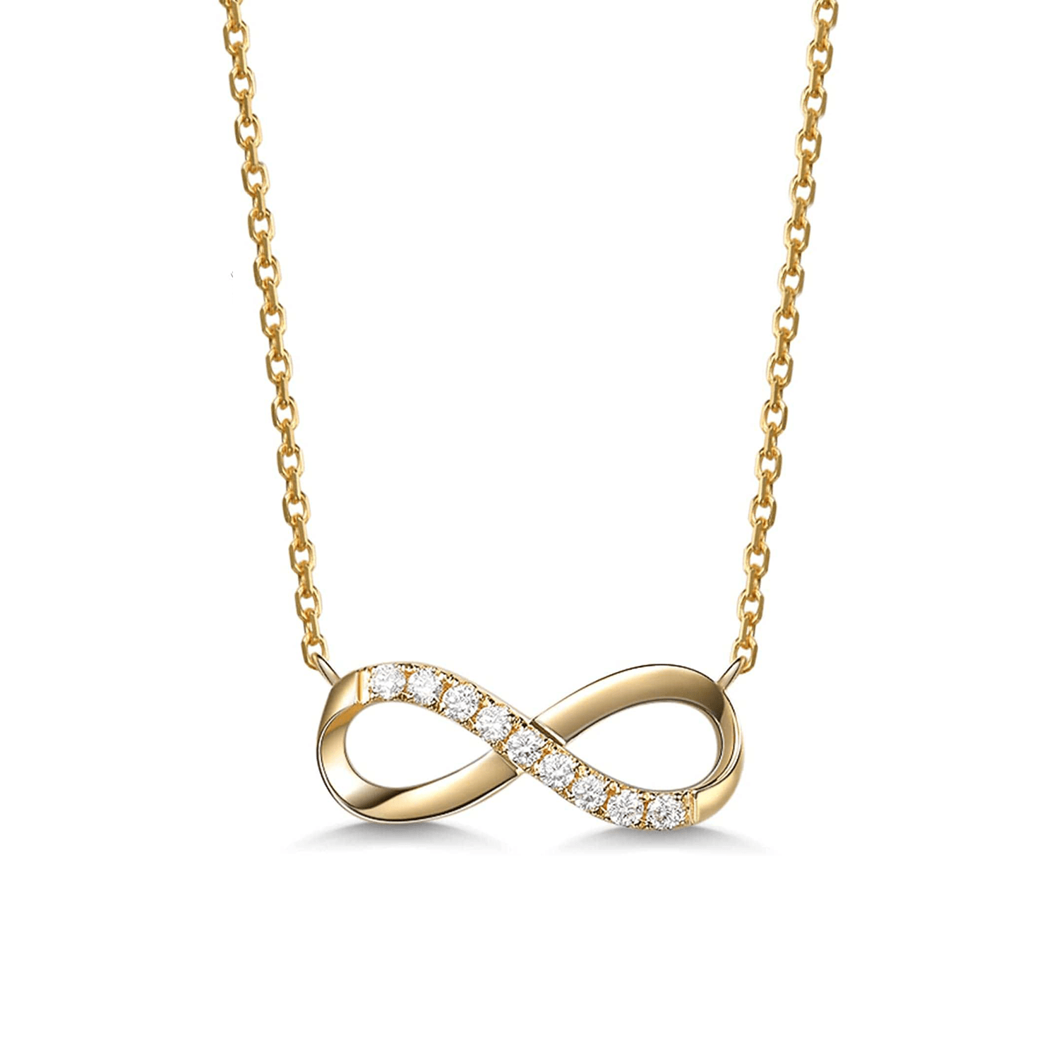 FANCIME "Passion" Infinity Classic 14K Yellow Gold Necklace Main