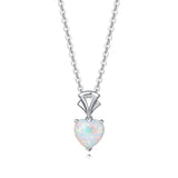 FANCIME Opal October Gemstone Sterling Silver Necklace Main