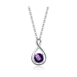 FANCIME Amethyst February Gemstone Sterling Silver Necklace Main