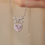 FANCIME Sugar Bow and Heart CZ Sterling Silver Necklace Video